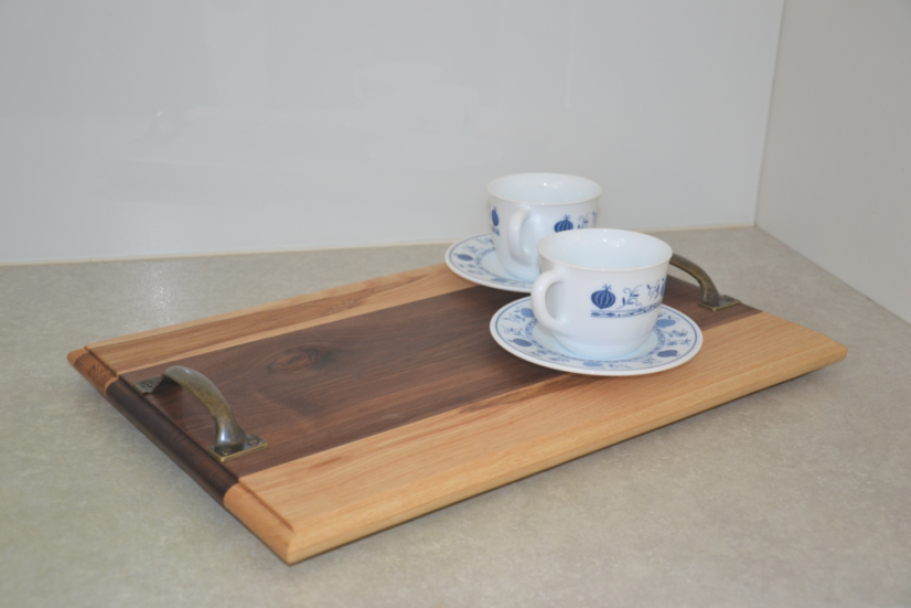 Servírovací podnos z masivního dřeva | 46×30×3 cm
