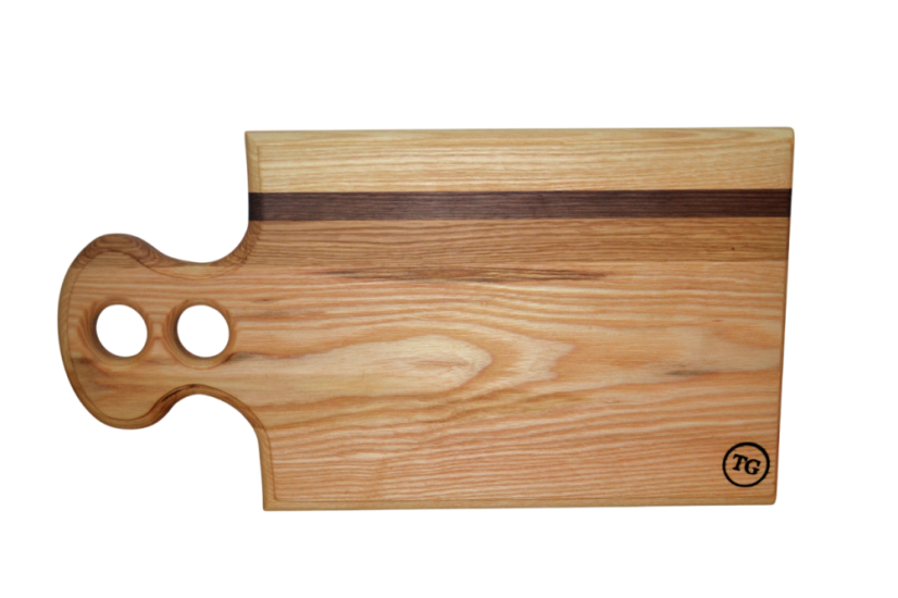 Servírovací prkénko z masivu s praktickým uchem | 47×25×2 cm