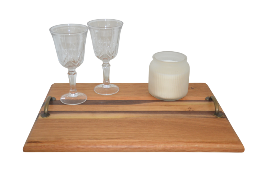 Servírovací podnos z masivního dřeva | 44×30×3 cm