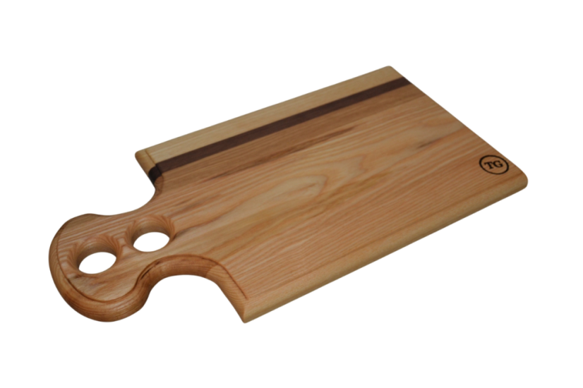 Servírovací prkénko z masivu s praktickým uchem | 47×25×2 cm