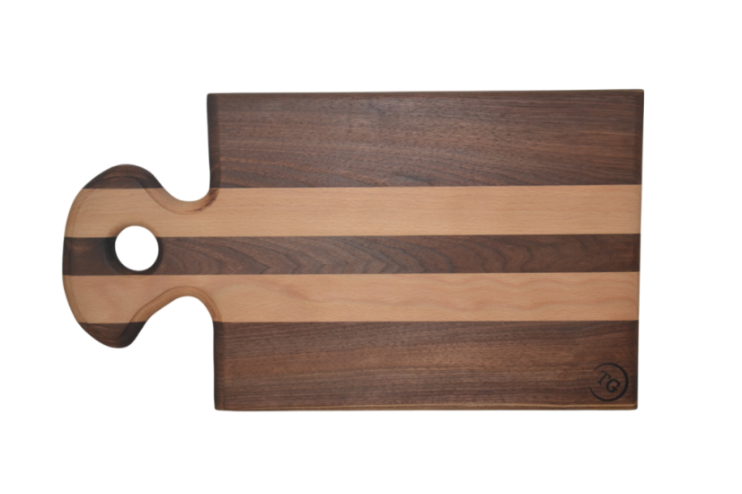 Servírovací prkénko z masivu s praktickým uchem | 45×25×2 cm